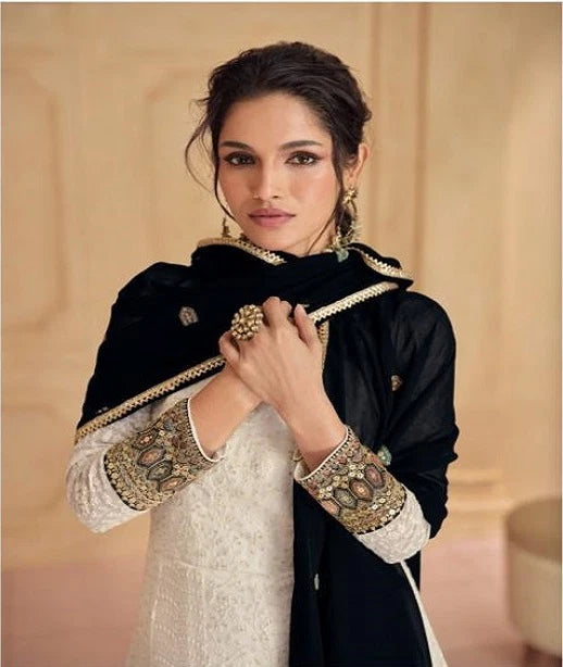 Hit Designer 5523 Georgette Designer Gown With Dupatta Collection catalog from stuff export