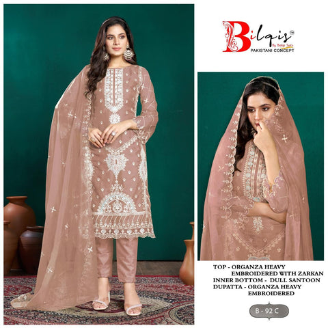 Bilqis B 92 A to D Pakistani Salwar Kameez Collection Bilqis B 92 A to D Pakistani Salwar Kameez Collection