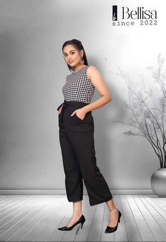 Black WJ12 Stylish Black Lycra Jumpsuit For Women Black WJ12 Stylish Black Lycra Jumpsuit For Women