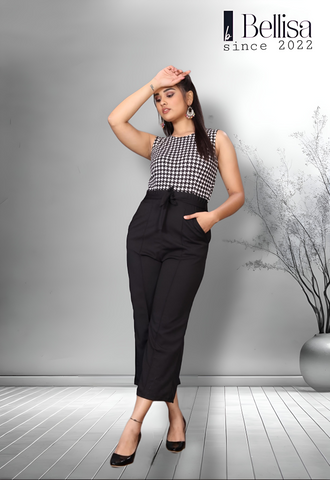 Black WJ12 Stylish Black Lycra Jumpsuit For Women Black WJ12 Stylish Black Lycra Jumpsuit For Women