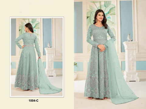 1004 Master Color Net With Embroidery Anarkali Suits Collection catalog from stuff export