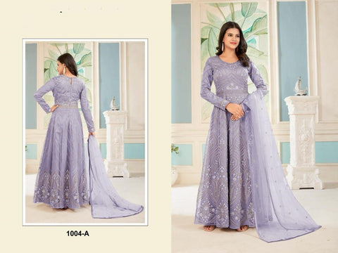 1004 Master Color Net With Embroidery Anarkali Suits Collection catalog from stuff export