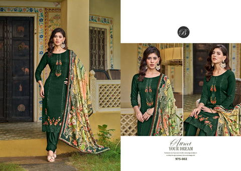 Belliza Zarqash Cotton Embroidery Dress Material Catalog Collection