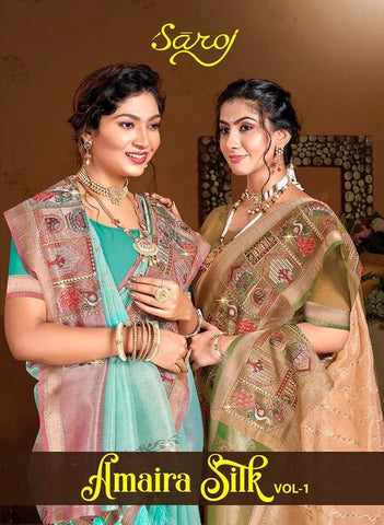 Saroj Amaira Silk Vol 1 Silk Saree Collection catalog From Stuff Export