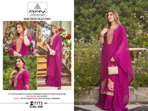 Anamsa 558 Georgette Pakistani Salwar Kameez cartalog