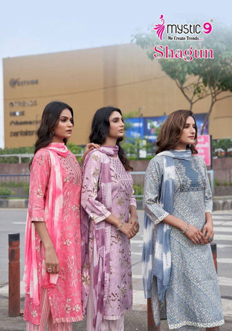 Mystic 9 Shagun Vol 9 Kurti Bottom With Dupatta Collection catalog from stuff export