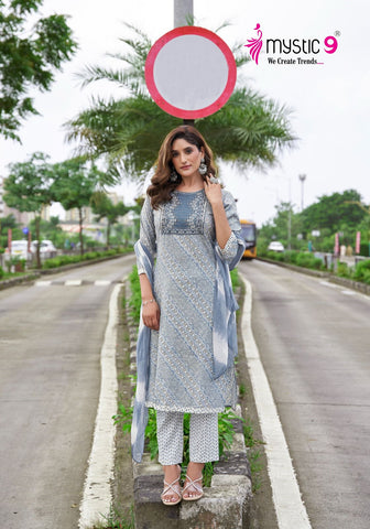 Mystic 9 Shagun Vol 9 Kurti Bottom With Dupatta Collection catalog from stuff export