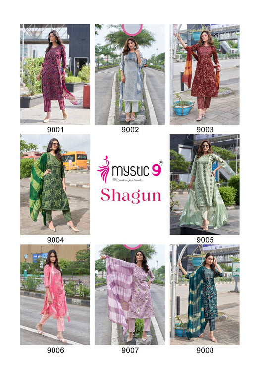 Mystic 9 Shagun Vol 9 Kurti Bottom With Dupatta Collection catalog from stuff export