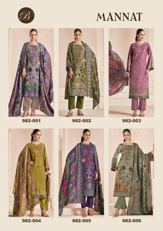 Belliza Mannat Pashmina Dress Material Collection Catalog From Stuff Export