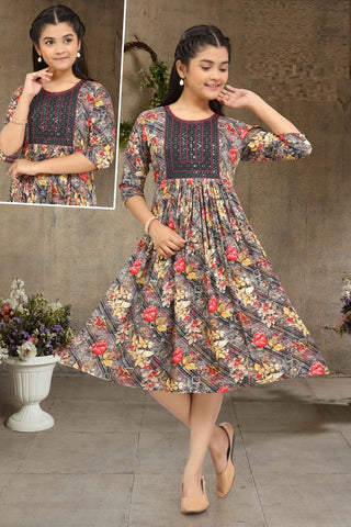 Rang Vol 1 Kurti Rayon Printed Kids Wear Kurti Collection Catalog From Stuff Export