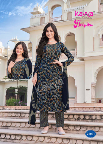 Kavya Deepika Vol 27 Kurti Bottom With Dupatta Collection Catalog from Stuff Export