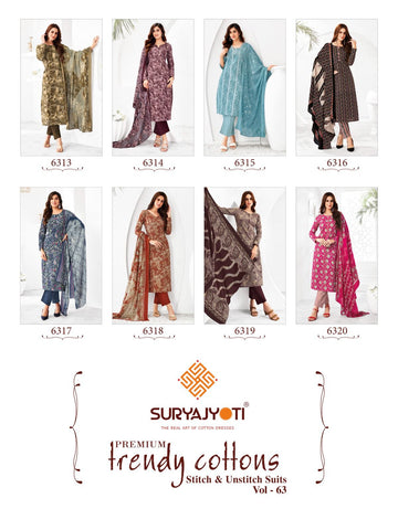 Suryajyoti Trendy Cotton Vol 63 Ready Made Cotton Printed Collection catalog From Stuff Export