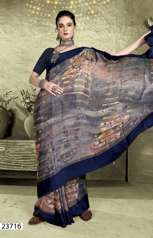 Vallabhi Nesta Vol 3 Brasso Printed Saree Collection Catalog from stuffy india