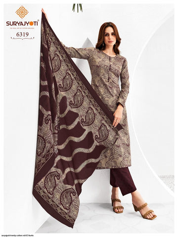 Suryajyoti Trendy Vol 63 Kurti Pant With Dupatta Collection Catalog From Stuff Export