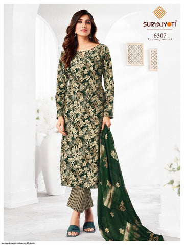 Suryajyoti Trendy Vol 63 Kurti Pant With Dupatta Collection Catalog From Stuff Export