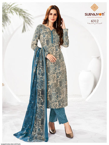 Suryajyoti Trendy Vol 63 Kurti Pant With Dupatta Collection Catalog From Stuff Export