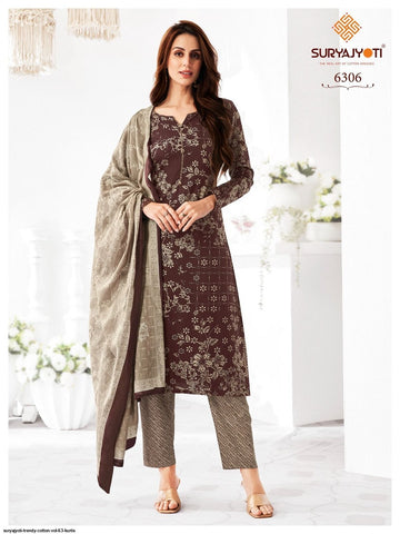 Suryajyoti Trendy Vol 63 Kurti Pant With Dupatta Collection Catalog From Stuff Export