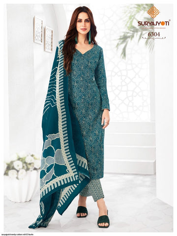 Suryajyoti Trendy Vol 63 Kurti Pant With Dupatta Collection Catalog From Stuff Export