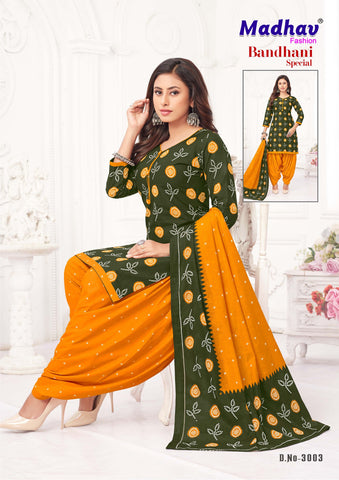 Madhav Bandhani Special Vol 3 Cotton Dress Material Collection Catalog From Stuff Export