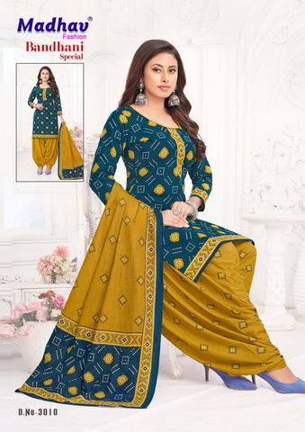 Madhav Bandhani Special Vol 3 Cotton Dress Material Collection Catalog From Stuff Export