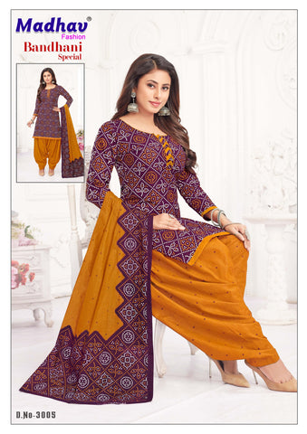 Madhav Bandhani Special Vol 3 Cotton Dress Material Collection Catalog From Stuff Export