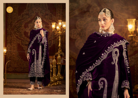 Belliza Winter Luxury Velvet Dress Material Collection catalog from stuff export