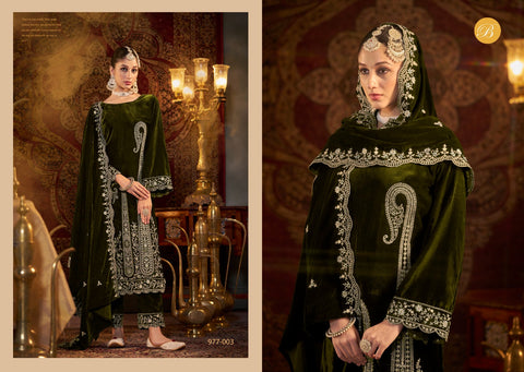 Belliza Winter Luxury Velvet Dress Material Collection catalog from stuff export