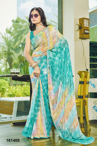 Vallabhi Divyanshi Vol 7 Georgette Printed Saree Collection Catalog from stuff export