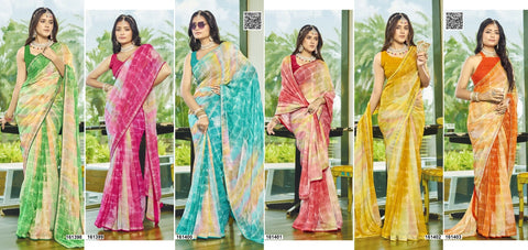 Vallabhi Divyanshi Vol 7 Georgette Printed Saree Collection Catalog from stuff export