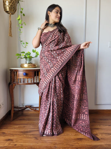 Md Khyana 3 Digital Printed Linen Silk Saree Collection catalog from stuff export