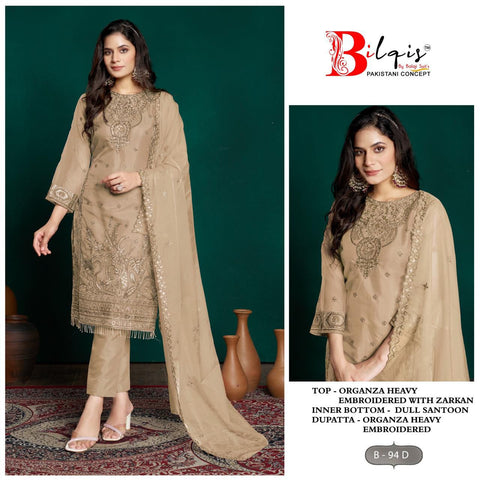 Bilqis B 94 A to D Pakistani Salwar Kameez Collection catalog from stuff export