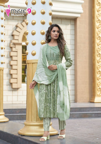 Mystic 9 Pushpa Vol 1 Kurti Bottom With Dupatta Collection catalog from stuff export