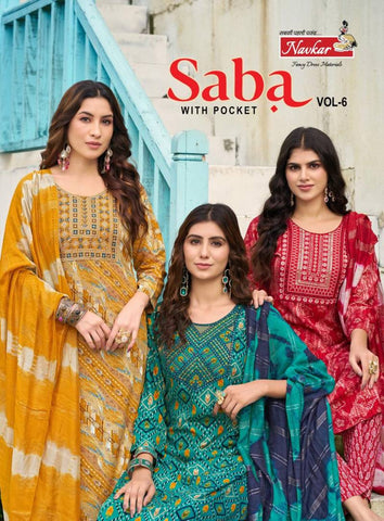 Navkar Saba Vol 6 Rayon Kurti With Bottom Dupatta Collection catalog from stuff export