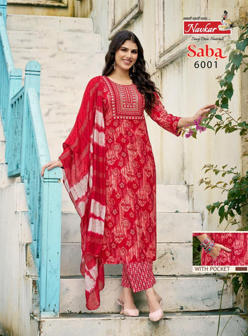 Navkar Saba Vol 6 Rayon Kurti With Bottom Dupatta Collection catalog from stuff export