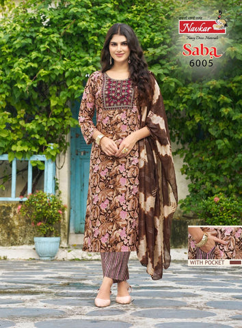 Navkar Saba Vol 6 Rayon Kurti With Bottom Dupatta Collection catalog from stuff export