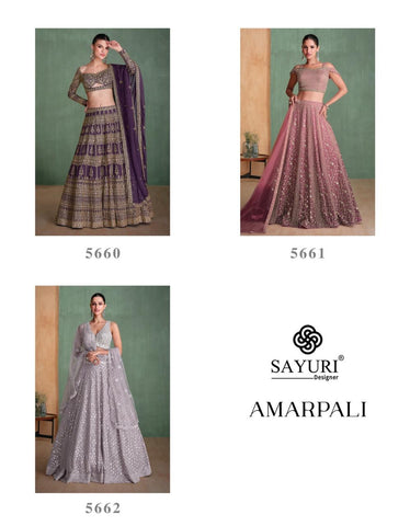 Sayuri Amarpali Georgette Designer Lehenga Choli Collection catalog from stuff export