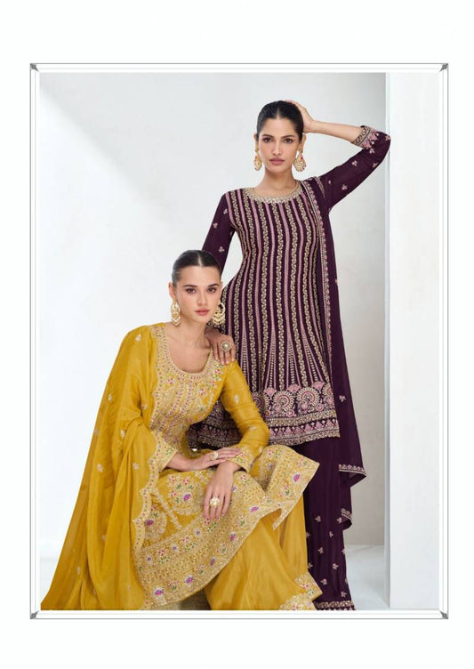 Aashirwad Aarika Chinon Silk Salwar Kameez Collection catalog from stuff export