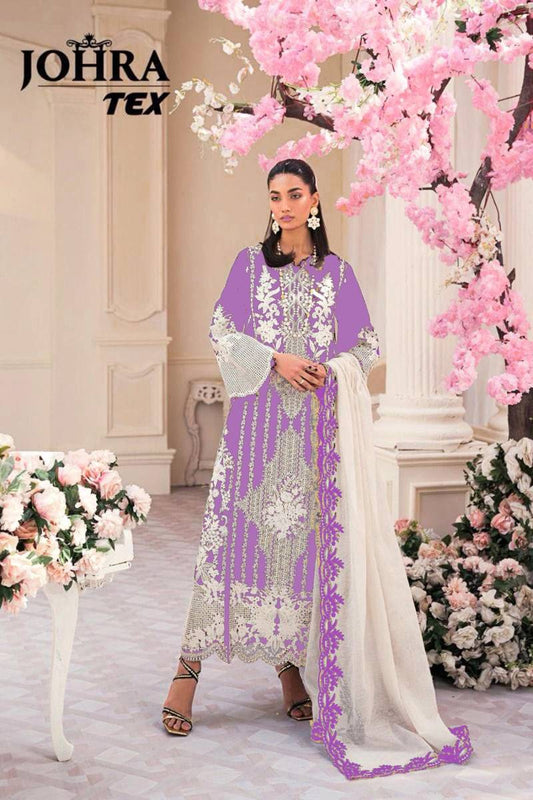 Johra Tex 147 H Embroidered Pakistani Salwar Kameez single suit catalog from stuff export