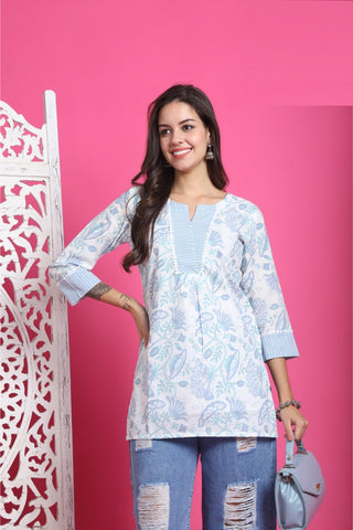 Trendy Zoori Cotton Short Kurti Collection catalog from stuff export