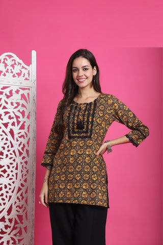 Trendy Zoori Cotton Short Kurti Collection catalog from stuff export