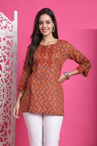 Trendy Zoori Cotton Short Kurti Collection catalog from stuff export