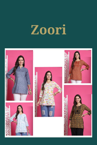 Trendy Zoori Cotton Short Kurti Collection catalog from stuff export