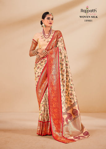 Rajpath Satrangi Tissue Silk Fancy Saree Collection catalog from stuff export