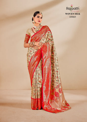 Rajpath Satrangi Tissue Silk Fancy Saree Collection catalog from stuff export