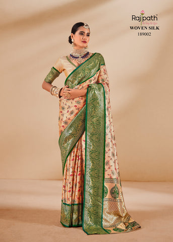 Rajpath Satrangi Tissue Silk Fancy Saree Collection catalog from stuff export