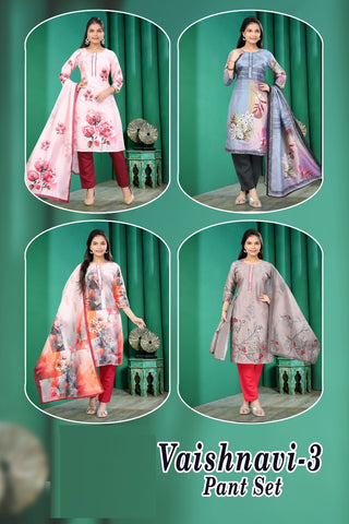 Vaishnavi 3 Pant Set Digital Printed Kids Wear Collection catalog from stuff export