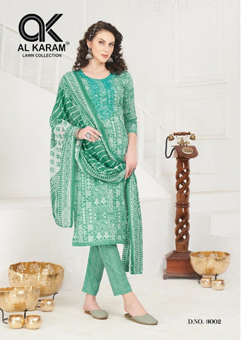 Al Karam Heritage 3 Self Embroidery Work Dress Material Collection from stuff export