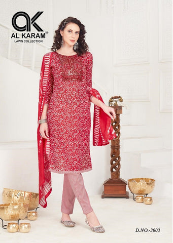 Al Karam Heritage 3 Self Embroidery Work Dress Material Collection from stuff export