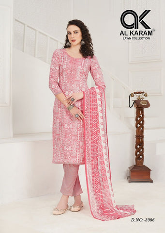 Al Karam Heritage 3 Self Embroidery Work Dress Material Collection from stuff export