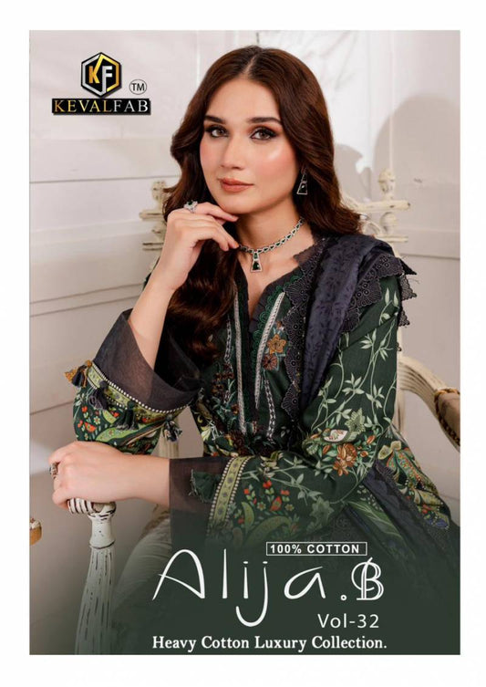 Keval Alija B Vol 32 Heavy Cotton Luxury Dress Material Collection catalog from stuff export